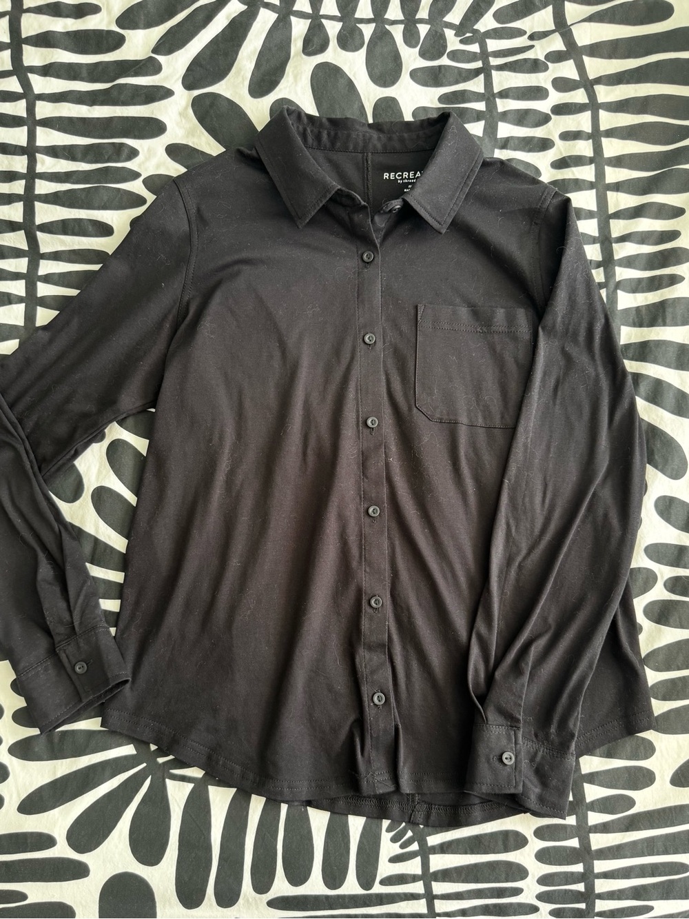 Thread & Supply Black Casual Button-Down Shirt